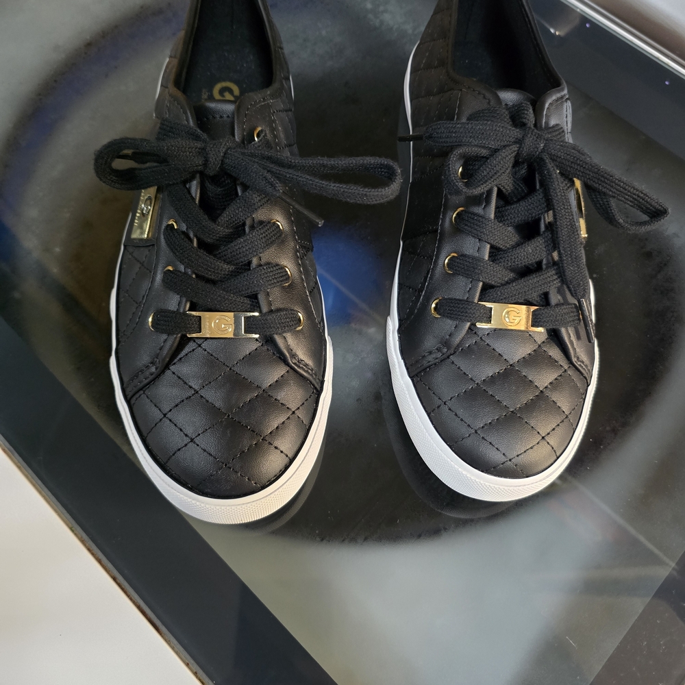 Black Quilted Sneakers